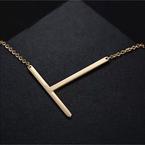 Initial “T” Gold Plated Necklace